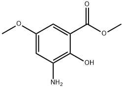 메틸3-아미노-2-하이드록시-5-메톡시벤조에이트 구조식 이미지