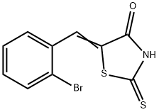 5-[(2-bromophenyl)methylidene]-2-sulfanylidene-thiazolidin-4-one 구조식 이미지