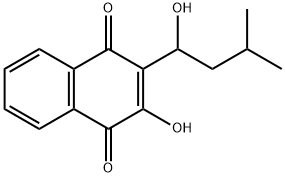 2-Hydroxy-3-(1-hydroxy-3-methylbutyl)-1,4-naphthalenedione 구조식 이미지