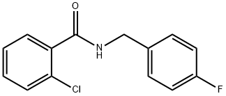 2-chloro-N-(4-fluorobenzyl)benzamide 구조식 이미지