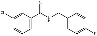 3-Chloro-N-(4-fluorobenzyl)benzaMide, 97% 구조식 이미지