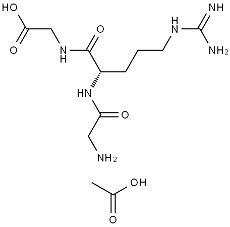 GLY-GLY-ARG ACETATE SALT 구조식 이미지