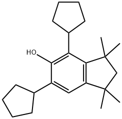 4,6-dicyclopentyl-1,1,3,3-tetramethylindan-5-ol Structure