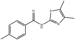 벤즈아미드,N-(4,5-디메틸-2-티아졸릴)-4-메틸-(9Cl) 구조식 이미지