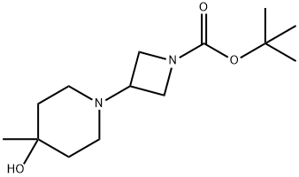 tert-Butyl 3-(4-hydroxy-4-methyl-1-piperidyl)azetidine-1-carboxylate 구조식 이미지