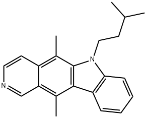 5,11-Dimethyl-6-(3-methylbutyl)-6H-pyrido(4,3-b)carbazole 구조식 이미지