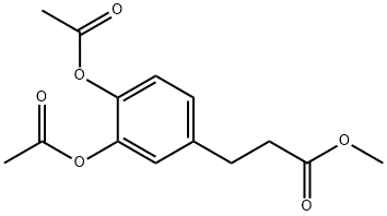 3,4-비스(아세틸옥시)벤젠프로판산메틸에스테르 구조식 이미지
