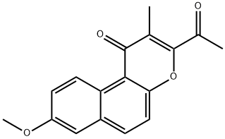 3-Acetyl-8-methoxy-2-methyl-1H-naphtho[2,1-b]pyran-1-one 구조식 이미지