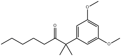 2-(3,5-디메톡시-페닐)-2-메틸-옥탄-3-온 구조식 이미지