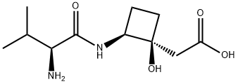 (1S,2R)-2-[[(S)-2-Amino-3-methyl-1-oxobutyl]amino]-1-hydroxycyclobutaneacetic acid 구조식 이미지