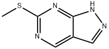 6-(메틸티오)-1H-피라졸로[3,4]피리미딘 구조식 이미지