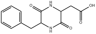 3-카르복시메틸-6-벤질-2,5-디케토피페라진 구조식 이미지