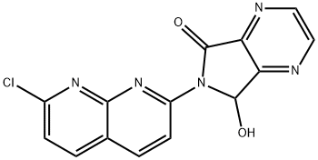 6-(7-chloro-1,8-naphthyridin-2-yl)-6,7-dihydro-7-hydroxy-5H-pyrrolo[3,4-b]pyrazin-5-one Structure