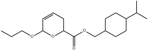 3,6-디히드로-6-프로폭시-2H-피란-2-카르복실산4-(1-메틸에틸)시클로헥실에스테르 구조식 이미지
