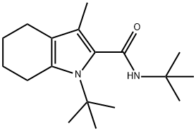 N,1-Bis(1,1-dimethylethyl)-4,5,6,7-tetrahydro-3-methyl-1H-indole-2-carboxamide 구조식 이미지