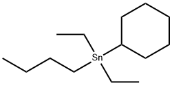 Butylcyclohexyldiethylstannane Structure