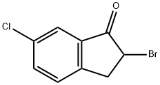 2-BROMO-6-CHLORO-2,3-DIHYDRO-1H-INDEN-1-ONE 구조식 이미지