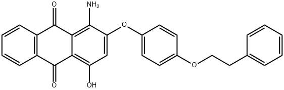 1-amino-4-hydroxy-2-[4-(2-phenylethoxy)phenoxy]anthraquinone Structure