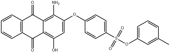 m-tolyl p-[(1-amino-9,10-dihydro-4-hydroxy-9,10-dioxo-2-anthryl)oxy]benzenesulphonate  Structure