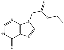 에틸(6-하이드록시-9H-퓨린-9-일)아세테이트 구조식 이미지