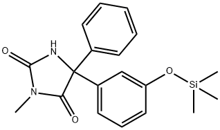 3-Methyl-5-phenyl-5-[3-[(trimethylsilyl)oxy]phenyl]-2,4-imidazolidinedione 구조식 이미지
