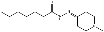 Heptanoic acid, (1-methyl-4-piperidinylidene)hydrazide (9CI) Structure