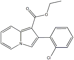 ethyl 2-(2-chlorophenyl)-1-indolizinecarboxylate Structure