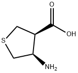 3-Thiophenecarboxylicacid,4-aminotetrahydro-,(3R,4R)-(9CI) 구조식 이미지
