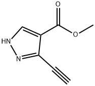 1H-Pyrazole-4-carboxylic acid, 3-ethynyl-, methyl ester (9CI) Structure