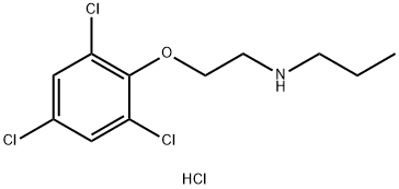 N-(2-(2,4,6-트리클로로페녹시)에틸)프로판-1-a민염산염 구조식 이미지