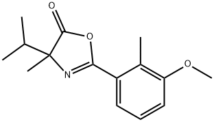 5(4H)-Oxazolone,  2-(3-methoxy-2-methylphenyl)-4-methyl-4-(1-methylethyl)- Structure