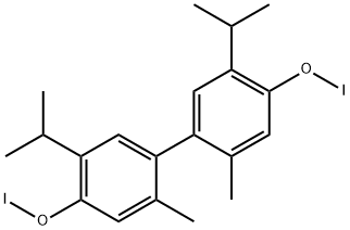 5,5'-다이-아이소프로필-2,2'-다이메틸바이페닐-4,4'-다이일다이하이포아이오다이트 구조식 이미지