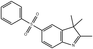 2,3,3-trimethyl-5-(phenylsulphonyl)-3H-indole  Structure