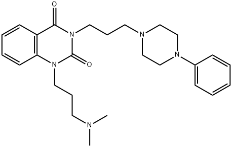 1-[3-(Dimethylamino)propyl]-3-[3-(4-phenyl-1-piperazinyl)propyl]-2,4(1H,3H)-quinazolinedione Structure