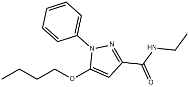 5-부톡시-N-에틸-1-페닐-1H-피라졸-3-카르복스아미드 구조식 이미지