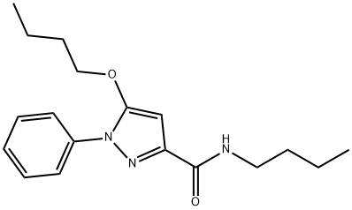 5-부톡시-N-부틸-1-페닐-1H-피라졸-3-카르복스아미드 구조식 이미지