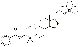 (3β,20S)-4,4,20-Trimethyl-21-[[tris(isopropyll)silyl]oxy]-pregn-5-en-3-ol 3-Benzoate 구조식 이미지