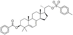 (3β,20S)-21-O-Tosyl-4,4,20-trimethyl-pregna-5,7-diene-3,21-diol 3-Benzoate  Structure