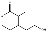 2H-Pyran-2-one, 3-fluoro-5,6-dihydro-4-(2-hydroxyethyl)- (9CI) 구조식 이미지