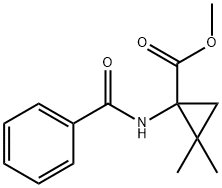 Cyclopropanecarboxylic acid, 1-(benzoylamino)-2,2-dimethyl-, methyl ester Structure