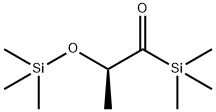 Silane, trimethyl[1-methyl-2-oxo-2-(trimethylsilyl)ethoxy]-, (R)- Structure