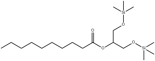 Decanoic acid 2-[(trimethylsilyl)oxy]-1-[[(trimethylsilyl)oxy]methyl]ethyl ester Structure