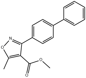 4-Isoxazolecarboxylicacid,3-[1,1-biphenyl]-4-yl-5-methyl-,methylester(9CI) Structure