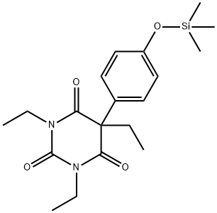 1,3,5-Triethyl-5-[4-[(trimethylsilyl)oxy]phenyl]-2,4,6(1H,3H,5H)-pyrimidinetrione Structure