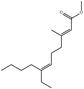 (2E,6Z)-7-에틸-3-메틸-2,6-운데카디엔산메틸에스테르 구조식 이미지