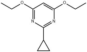 Pyrimidine, 2-cyclopropyl-4,6-diethoxy- (9CI) Structure