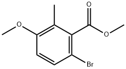 메틸6-브로모-3-메톡시-2-메틸벤조에이트 구조식 이미지