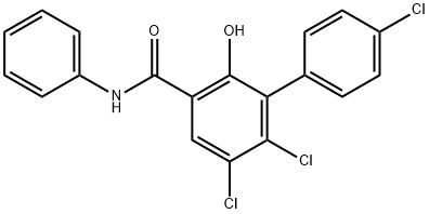 4',5,6-Trichloro-2-hydroxy-N-phenyl-(1,1'-biphenyl)-3-carboxamide 구조식 이미지