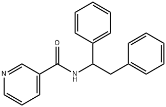N-(1,2-디페닐에틸)니코틴아미드 구조식 이미지