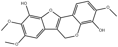 3,8,9-Trimethoxy-6H-benzofuro[3,2-c][1]benzopyran-4,10-diol 구조식 이미지